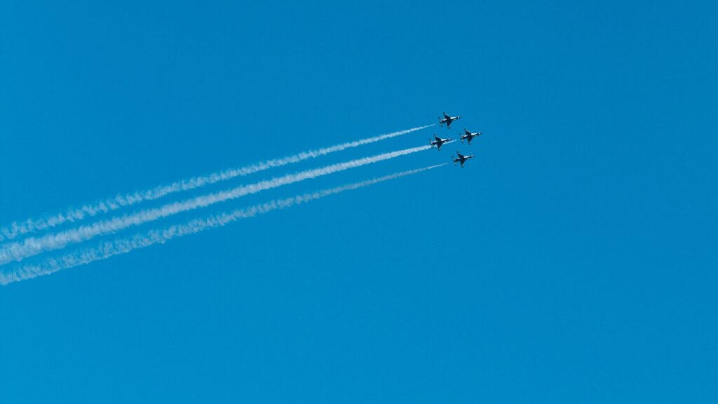 four fighter jets